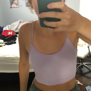 Purple crop top tank top